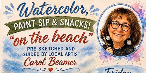 Watercolor \u201cOn the Beach\u201d