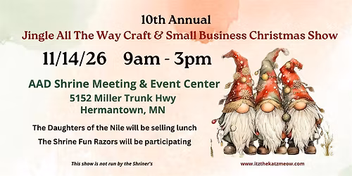 10th Annual Jingle All The Way Craft & Small Business Christmas Show
