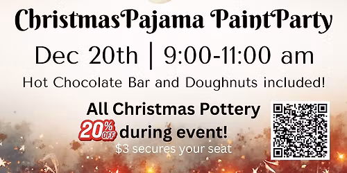 Christmas Pajama & Doughnut Painty Your Own Pottery Party!