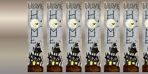 \ud83c\udfda\ufe0f\ud83d\udc7b Paint and Sip: Welcome Home Haunted House Porch Leaner \ud83c\udf83\u2728