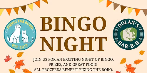 November Bingo at Dolans BBQ