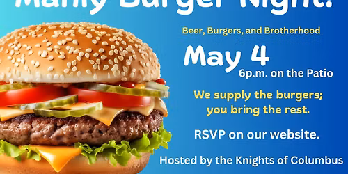 Manly Burger Night on the Patio!  