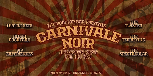 Carnivale Noir: Halloween Rooftop Party - Live DJs & Dance Party (21+)