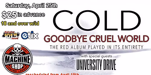 COLD at The Machine Shop