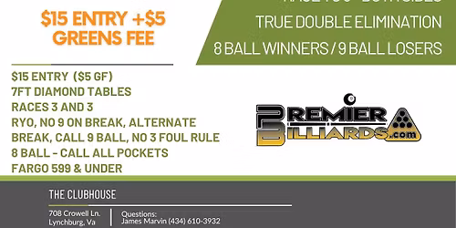 Pop-Up 8\/9 Ball Tournament \u2013 $500 Added