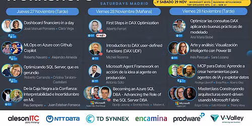 Workshops pre Data Saturday Madrid 2025 (SQLSaturdayMadrid)