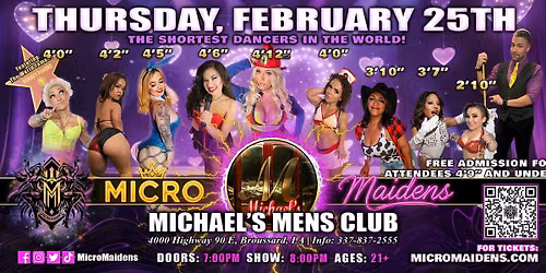 Broussard, LA - Micro Maidens: The Show @ Michael's Mens Club