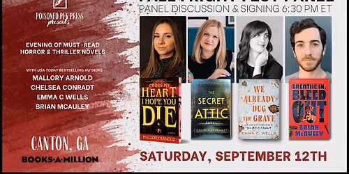Poisoned Pen Presents: Fall Thriller Showcase at BAM! Canton, GA