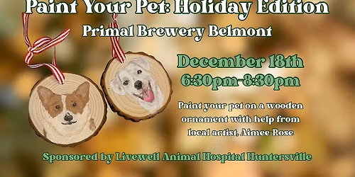 Paint Your Pet Holiday Edition: Primal Brewery Huntersville