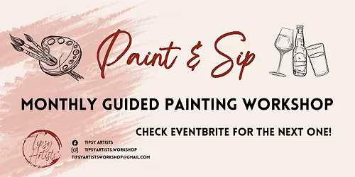 Paint & Sip Workshop - Flower Bouquet - 3 hours! (Learn how to paint!)