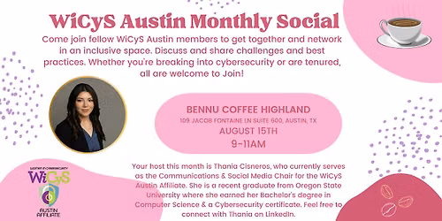 WiCyS Austin Monthly Social