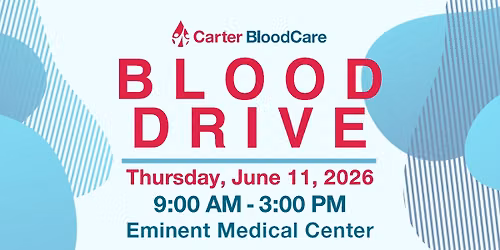 Carter BloodCare June 2026 Blood Drive