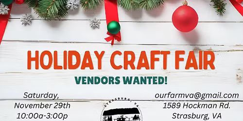 Holiday Craft Fair @ Our Farm's Wonky Christmas Tree Farm