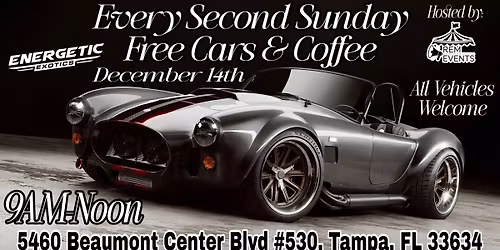 Monthly FREE Cars & Coffee By: Energetic Exotics (All Vehicles Welcome)