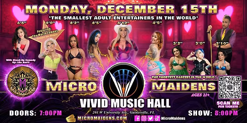 Gainseville, FL - Micro Maidens: Dwarf Dancers @  Vivid Music Hall