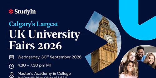 StudyIn UK University Fair \u2013 Calgary | September 30, 2026