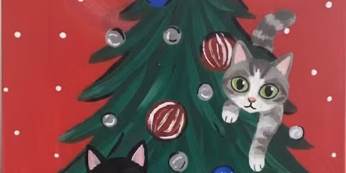 Christmas Paint & Sip with Kitties! - Benefitting SPACE COAST FELINE NETWORK