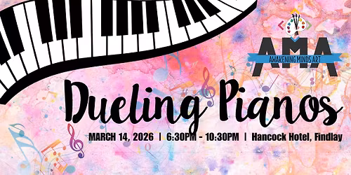 Dueling Pianos, Presented by Awakening Minds Art