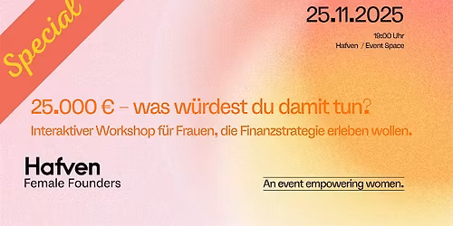 HFF Hafven Female Founders Special Finanzworkshop