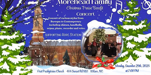 MOREHEAD FAMILY Christmas Praise Benefit Concert