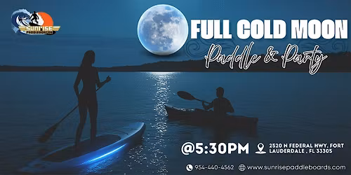 Full Cold Moon Paddle and Party (Kayak and SUP)