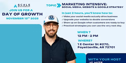 Day of Growth: 2 Hour Marketing Intensive with JC Hite