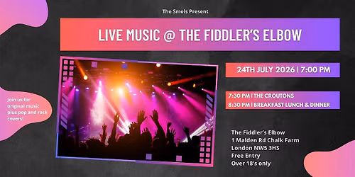 Live Music with The Croutons and Breakfast Lunch and Dinner