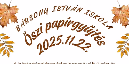 \u0150szi pap\u00edrgy\u0171jt\u00e9s S\u00e1rkeresztesen