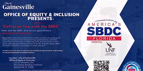 City of Gainesville's "Coffee or Tea With the SBDC!"