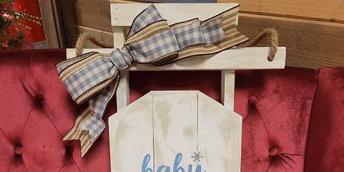 Winter decorative sleds