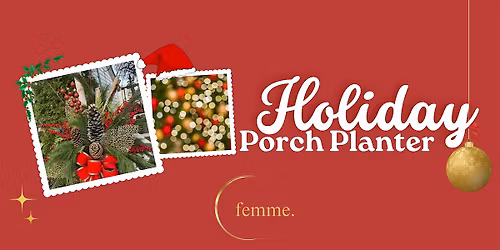 Holiday Porch Planter - with Woodland Flower Shed
