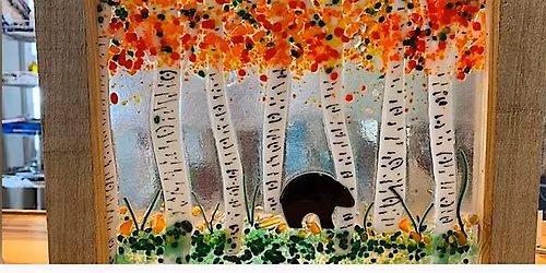 Winter Birch Trees Fused Glass Class