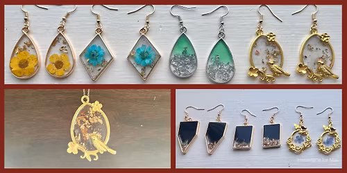 Create Resin Jewelry set with Natural Elements