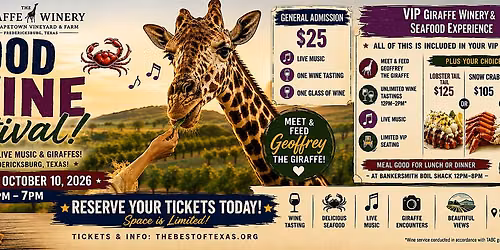 Seafood & Wine Festival at The Giraffe Winery