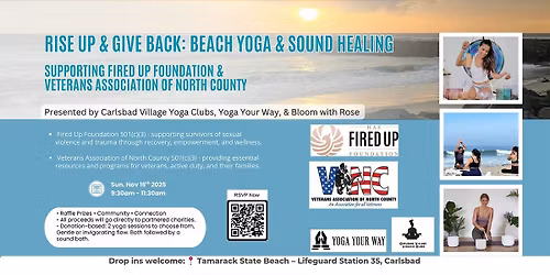 Rise Up for a Cause: Beach Yoga, Sound Bath, Food & Fun For Charity