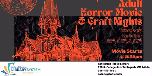 Adult Horror Movie & Craft Nights