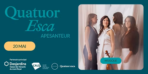 Quatuor Esca - Apesanteur | Montr\u00e9al, Th\u00e9\u00e2tre Outremont