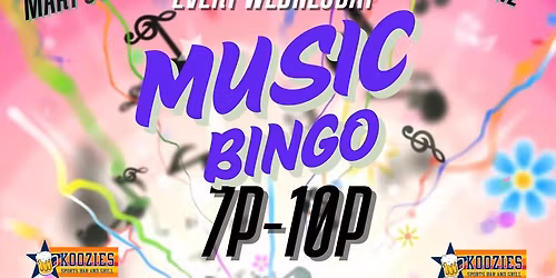 Wednesday night music bingo hosted by emcee Mary sunshine