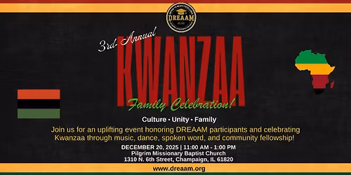 3rd Annual DREAAM Kwanzaa Family Celebration!