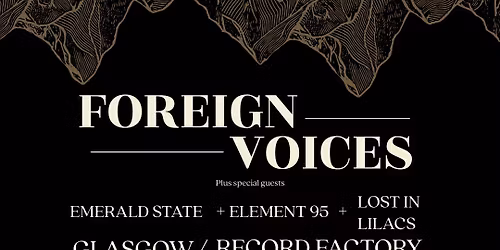 Foreign Voices @ Record Factory \/ Glasgow