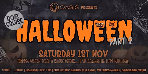Throw Back x Yeah Buoy - Halloween Boat Party - Brisbane