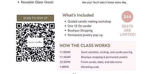 Candle Making & Permanent Jewelry Pop-up