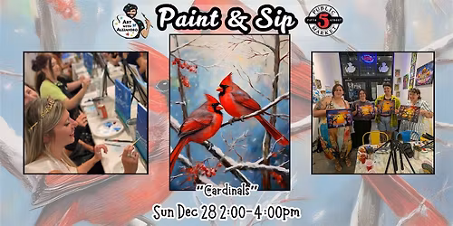 Paint & Sip at 5th St Alley \u201cCardinals\u201d