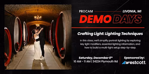 Crafting Light: Lighting Techniques with Westcott - Demo Day Event