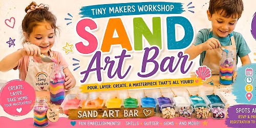 \ud83c\udf08 Tiny Makers Workshop: Sand Art Bar