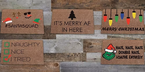 Holiday Doormat painting class at The Vineyard at Hershey