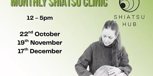 Shiatsu Hub Clinic- Seated Shiatsu sessions