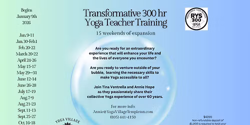 Transformative 300 HR Yoga Teacher Training