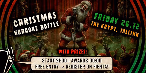 \ud83c\udf84Christmas karaoke battle\ud83c\udf84Free entry @ The Krypt \ud83e\udd87