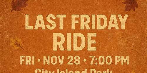 Last Friday RIde